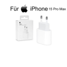 Apple iPhone 15 Pro Max MHJE3ZM/A Ladegerät 20W USB‑C Power Adapter